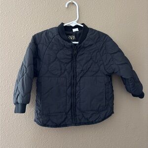 Zara Kids Charcoal Puffer Jacket